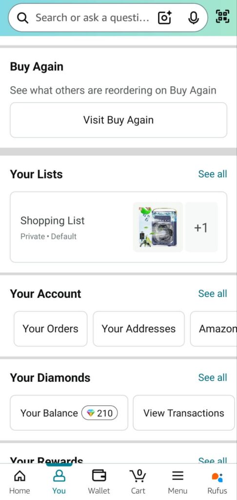 Amazon app login